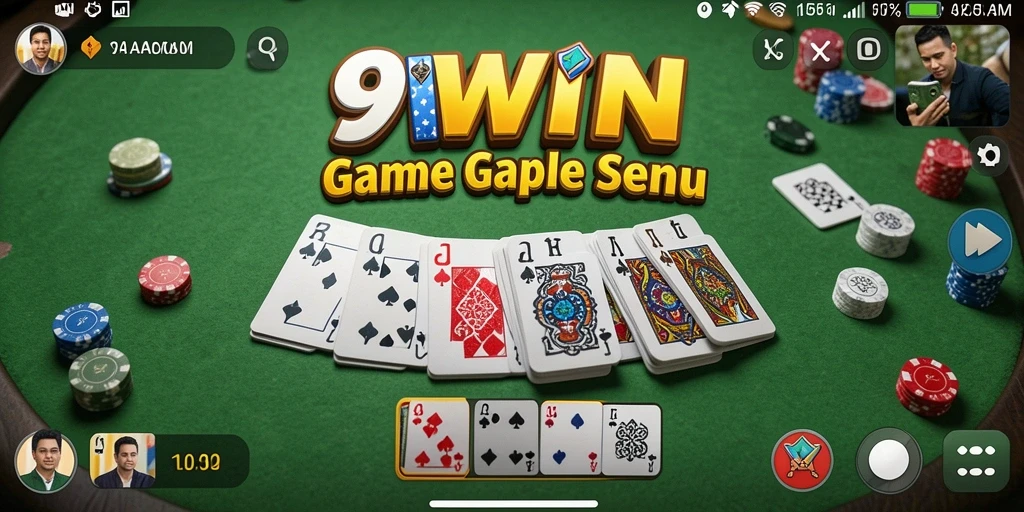 Tampilan gameplay Gaple yang seru di 9WIN.