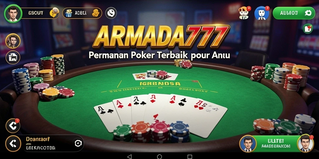 Tampilan screenshot utama ARMADA777 saat bermain Poker yang mendebarkan.