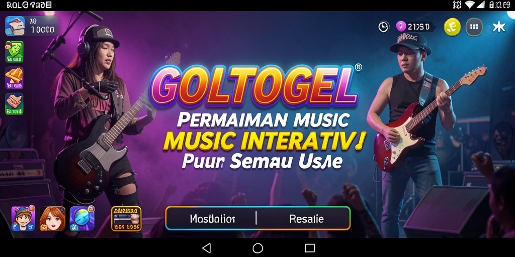 Tampilan gameplay interaktif dari GOLTOGEL yang penuh dengan musik.