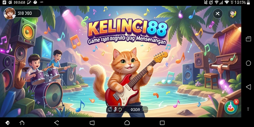 Tampilan gameplay KELINCI88 yang menarik dengan antarmuka musik interaktif.