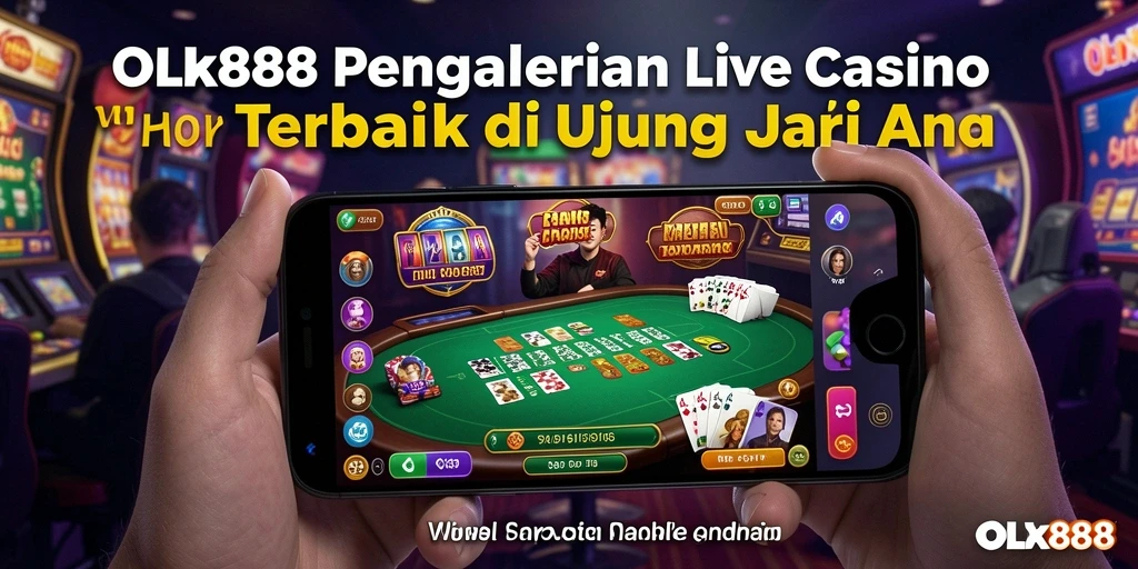 Screenshot OLX888 menampilkan dealer langsung dan permainan kasino yang mengasyikkan.