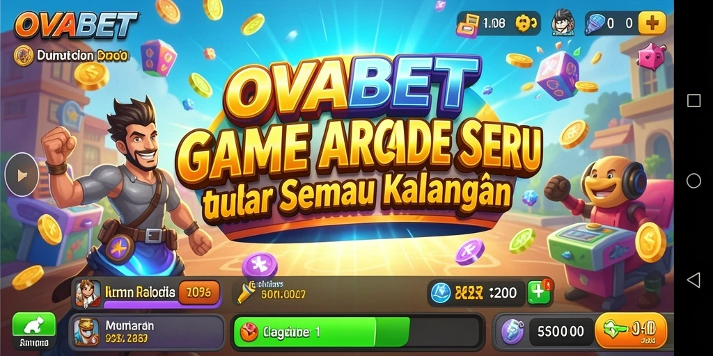 Gameplay OVABET dengan tantangan Arcade yang seru.