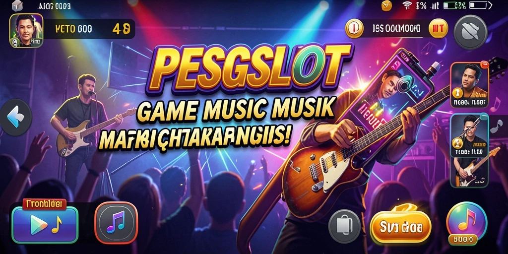 Screenshot PESGSLOT yang menampilkan gameplay musikal yang menarik.